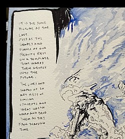 Ink and watercolor, block 1/6