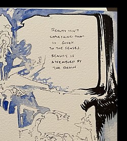 Ink and watercolor, block 3/6